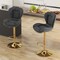 Costway Adjustable Bar Stool Set of 2 Leathaire Bar Chairs with Padded Seat & Footrest